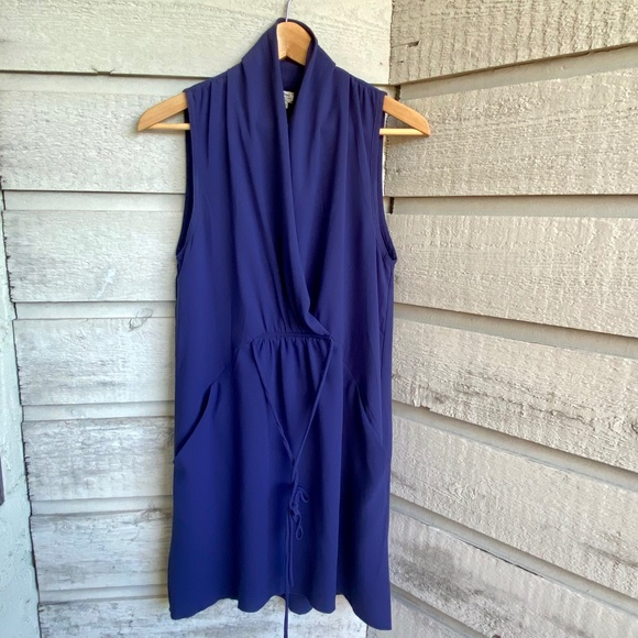 SOLD aritzia | sabine dress | muted royal blue | size small - Picture 2 of 11